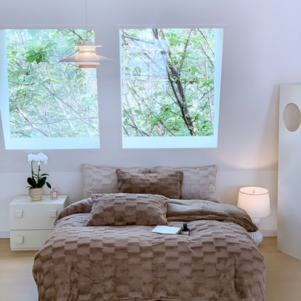 昔可家纺 2023兔兔绒四件套 格调咖