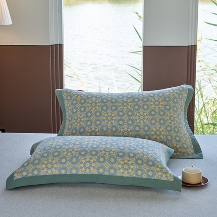 91家纺网 家纺一手货源 找家纺 （总）棠薇家纺-毛巾被 2025新款60支细纱全棉枕巾三层纱夹棉枕巾