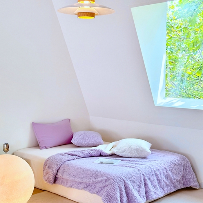 91家纺网 家纺一手货源 找家纺 昔可家纺 2023云朵绒毯 香芋紫