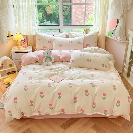 91家纺网 家纺一手货源 找家纺 （总）麦伦家居 2023秋冬新品多功能床品全棉加牛奶绒四件套