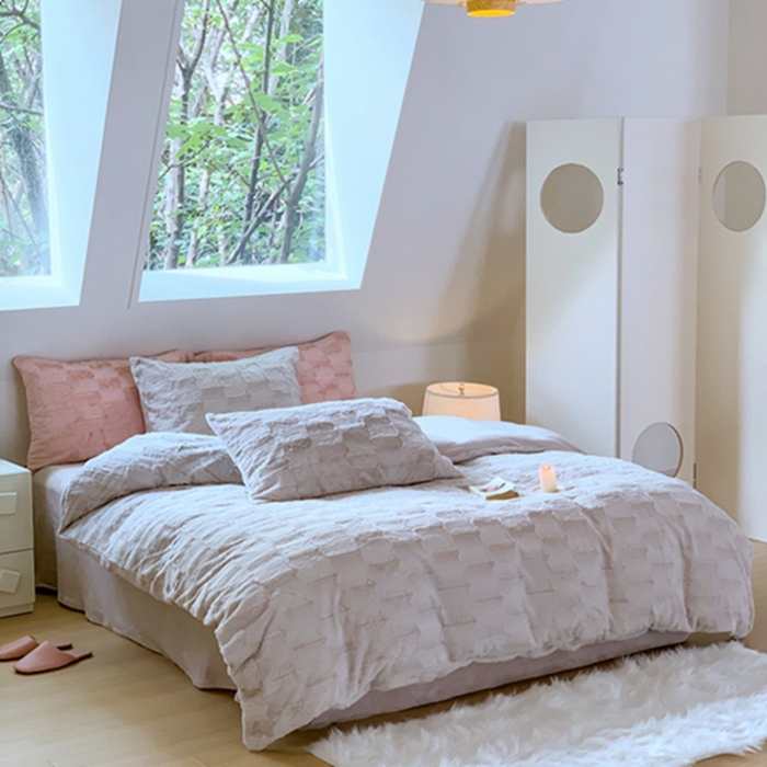 91家纺网 家纺一手货源 找家纺 昔可家纺 2023兔兔绒四件套 格调卡其色