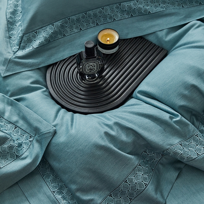 91家纺网 家纺一手货源 找家纺 榻尚家居 2023新款色纺天丝棉磨毛保暖四件套—温莎城堡 温莎城堡-蓝