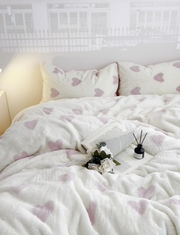 91家纺网 家纺一手货源 找家纺 （总）雅居纺家纺 2023新款兔毛印花牛奶绒四件套