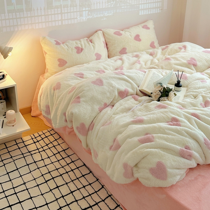 91家纺网 家纺一手货源 找家纺 （总）雅居纺家纺 2023新款兔毛印花牛奶绒四件套