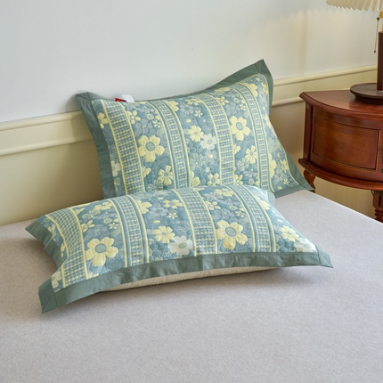 91家纺网 家纺一手货源 找家纺 （总）棠薇家纺-毛巾被 2025新款60支细纱全棉枕巾三层纱夹棉枕巾