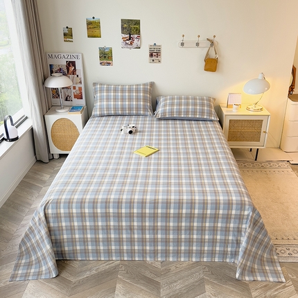 91家纺网 家纺一手货源 找家纺 芃成家纺 2023新款全棉水洗棉床单 简兮兰