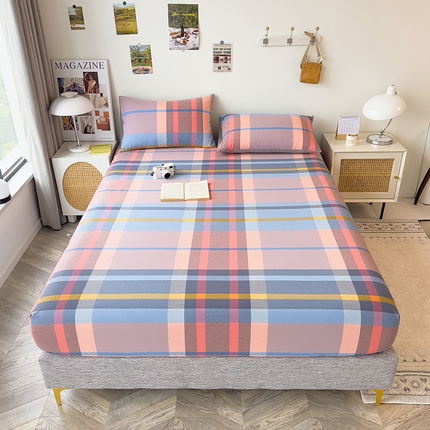 91家纺网 家纺一手货源 找家纺 芃成家纺 2023新款全棉水洗棉单床笠 时光