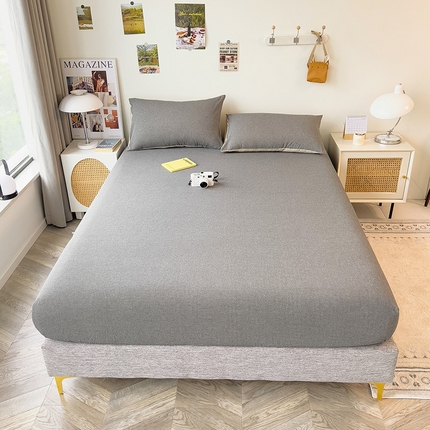 芃成家纺 2023新款全棉水洗棉单床笠 高级灰