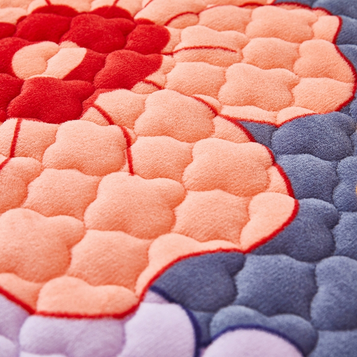 91家纺网 家纺一手货源 找家纺 米柳家纺 2023直播爆款牛奶绒夹棉床笠 繁花