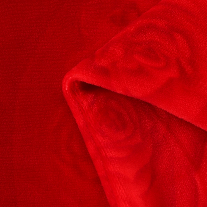 91家纺网 家纺一手货源 找家纺 爱洛 2023新款高克重印花牛奶绒四件套金貂绒四件套 大红玫瑰