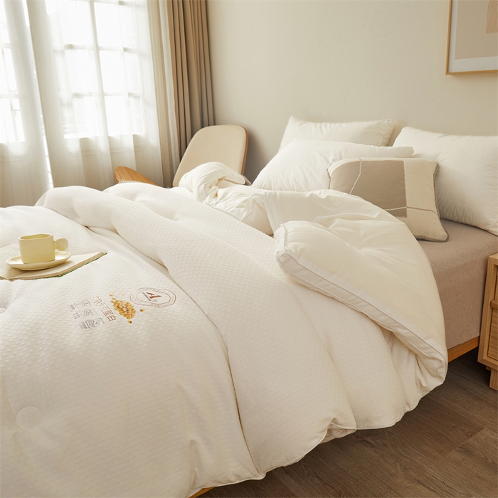 91家纺网 家纺一手货源 找家纺 （总）伊被源 2023秋冬新款A类母婴级有机抗菌大豆蛋白被 被子被芯---华夫格田园