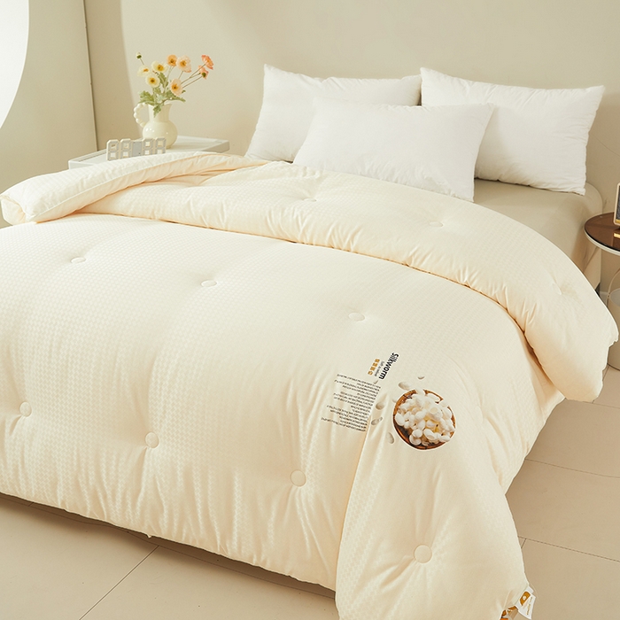 91家纺网 家纺一手货源 找家纺 （总）伊被源 2023秋冬新款A类黄金蚕蛹蛋白被 被子被芯---千鸟格 