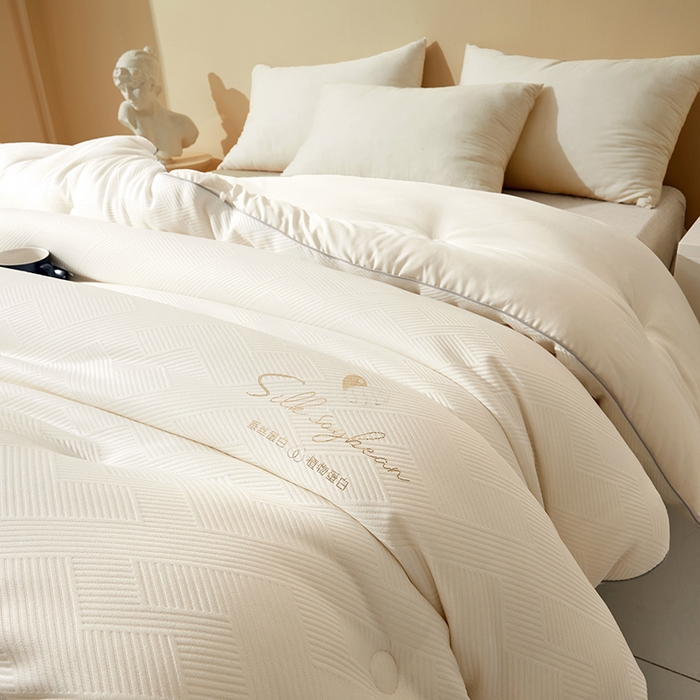 91家纺网 家纺一手货源 找家纺 伊被源 2023秋冬新款A类针织提花蚕蛹蛋白被被子被芯 品味