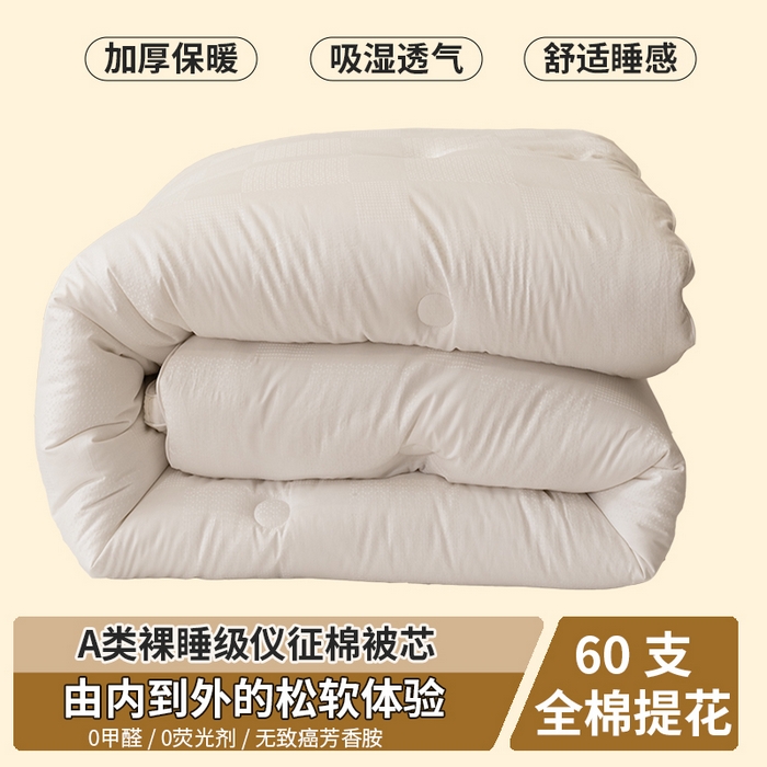 91家纺网 家纺一手货源 找家纺 （总）伊被源 2023秋冬新款60全棉提花仪征棉 被子被芯