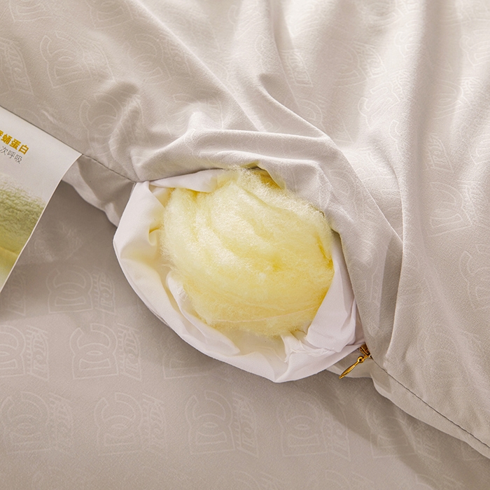 91家纺网 家纺一手货源 找家纺 2023秋冬新款A类压花蚕蛹蛋白被 被子被芯 灰色