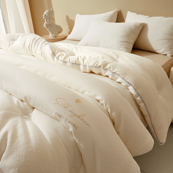 91家纺网 家纺一手货源 找家纺 （总）伊被源 2023秋冬新款A类针织提花蚕蛹蛋白被被子被芯