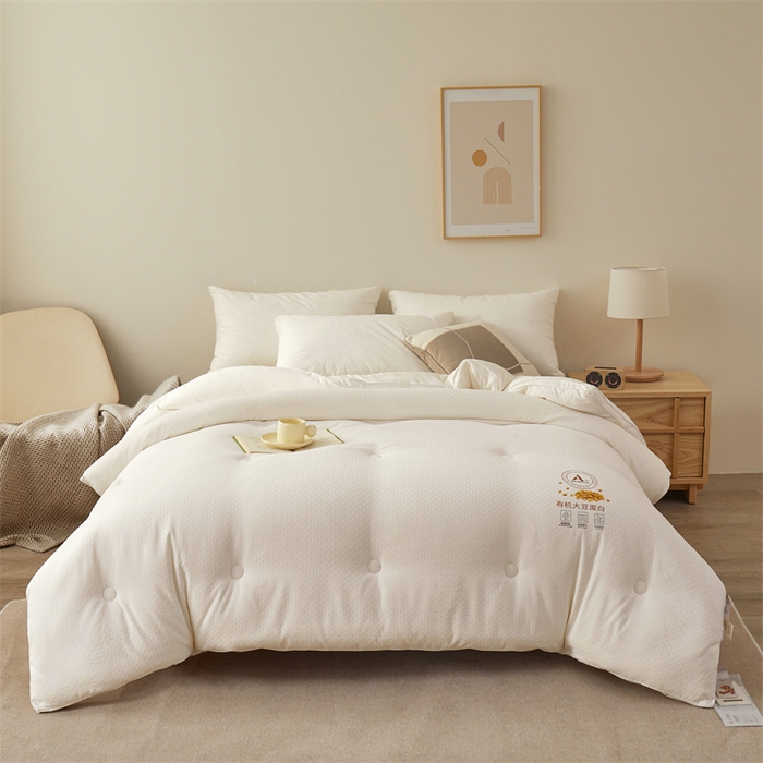 91家纺网 家纺一手货源 找家纺 （总）伊被源 2023秋冬新款A类母婴级有机抗菌大豆蛋白被 被子被芯---华夫格田园
