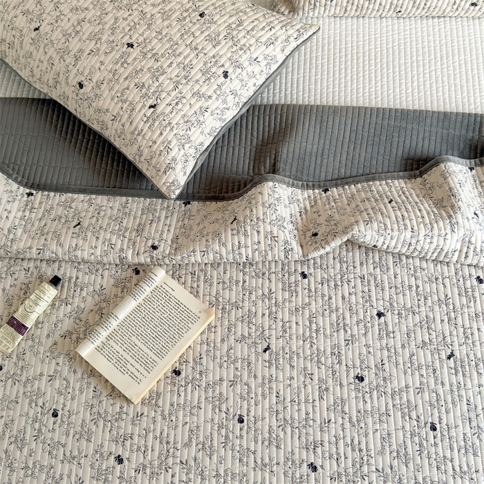 91家纺网 家纺一手货源 找家纺 星期八 2023新款棉加绒床盖三件套 莱茵