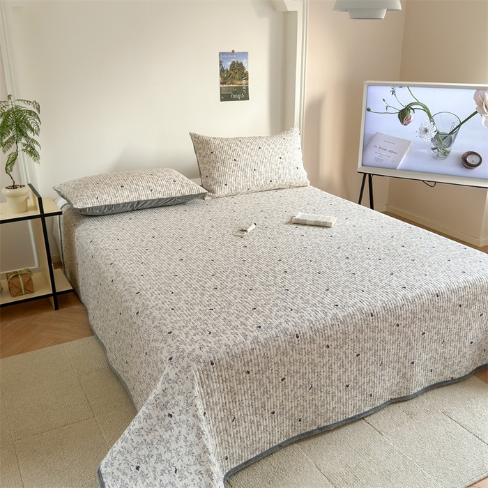 91家纺网 家纺一手货源 找家纺 星期八 2023新款棉加绒床盖三件套 莱茵