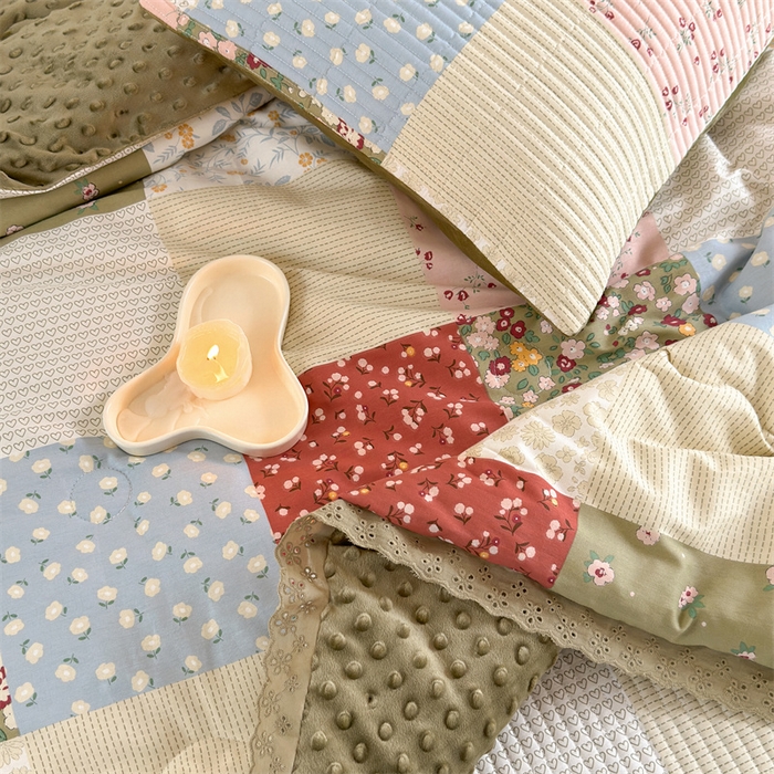 91家纺网 家纺一手货源 找家纺 星期八 2023新款全棉花边豆豆被 百福