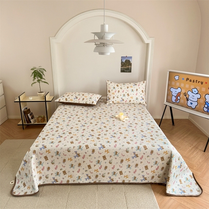 91家纺网 家纺一手货源 找家纺 （总）星期八 2023新款棉加绒床盖三件套