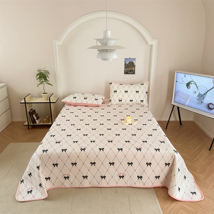 星期八 2023新款棉加绒床盖三件套 蝴蝶结