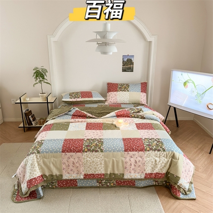 91家纺网 家纺一手货源 找家纺 星期八 2023新款全棉花边豆豆被 百福