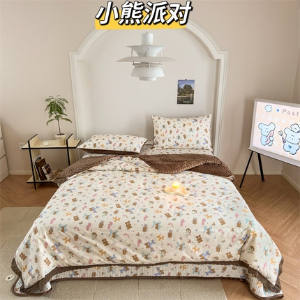 91家纺网 家纺一手货源 找家纺 （总）星期八 2023新款全棉花边豆豆被