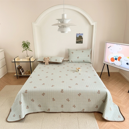 91家纺网 家纺一手货源 找家纺 （总）星期八 2023新款棉加绒床盖三件套