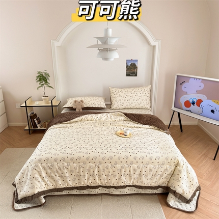 91家纺网 家纺一手货源 找家纺 （总）星期八 2023新款全棉花边豆豆被