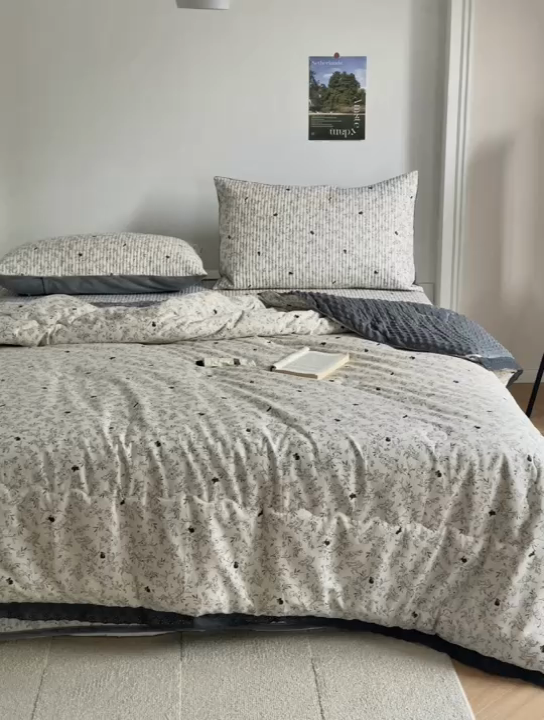 91家纺网 家纺一手货源 找家纺 星期八 2023新款全棉花边豆豆被 莱茵