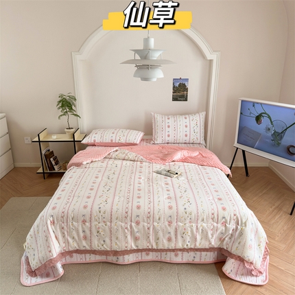 91家纺网 家纺一手货源 找家纺 （总）星期八 2023新款全棉花边豆豆被