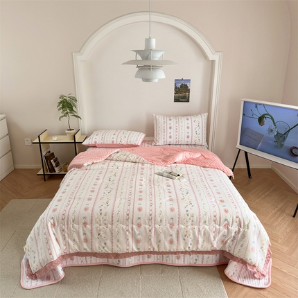 星期八 2023新款全棉花边豆豆被 仙草