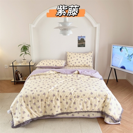 91家纺网 家纺一手货源 找家纺 （总）星期八 2023新款全棉花边豆豆被