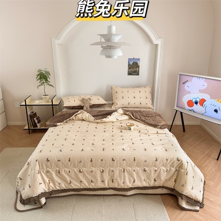 91家纺网 家纺一手货源 找家纺 （总）星期八 2023新款全棉花边豆豆被