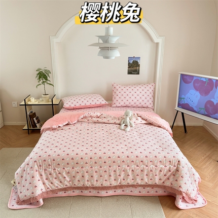 91家纺网 家纺一手货源 找家纺 （总）星期八 2023新款全棉花边豆豆被