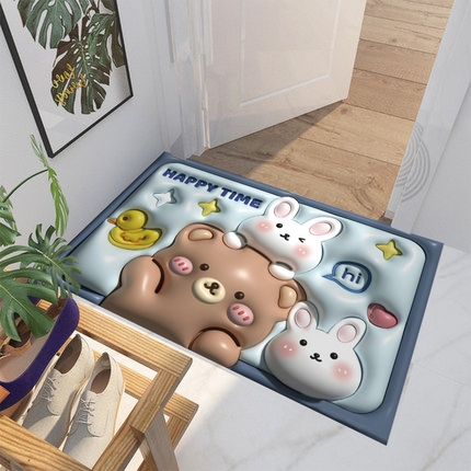 91家纺网 家纺一手货源 找家纺 （总）芙宁娜2024新款福利地垫软垫入户防滑厕所门垫地毯地垫地垫