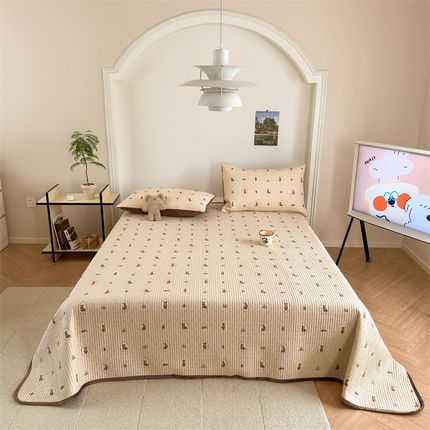 91家纺网 家纺一手货源 找家纺 （总）星期八 2023新款棉加绒床盖三件套