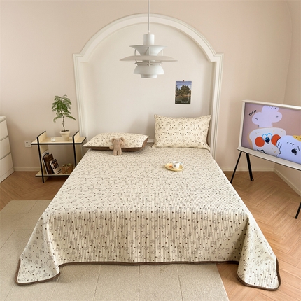 91家纺网 家纺一手货源 找家纺 星期八 2023新款棉加绒床盖三件套 可可熊