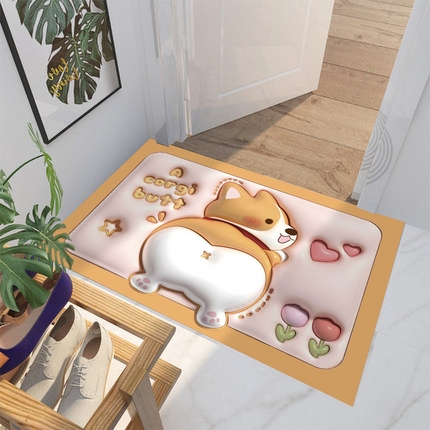 91家纺网 家纺一手货源 找家纺 （总）芙宁娜2024新款福利地垫软垫入户防滑厕所门垫地毯地垫地垫