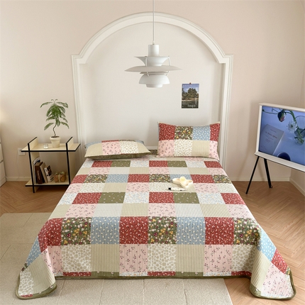 星期八 2023新款棉加绒床盖三件套 百福