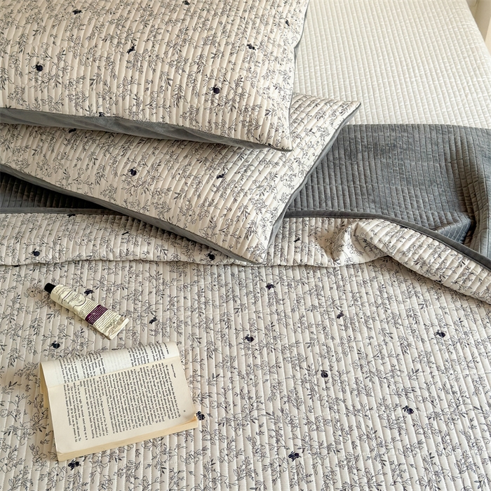 91家纺网 家纺一手货源 找家纺 星期八 2023新款棉加绒床盖三件套 莱茵