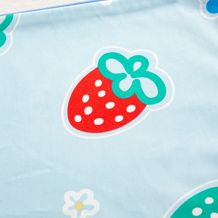 91家纺网 家纺一手货源 找家纺 萌番宝 2023新款全棉儿童60支枕芯枕套午睡枕A类双面枕 兰朵朵莓