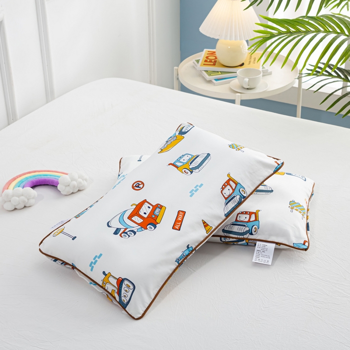 91家纺网 家纺一手货源 找家纺 萌番宝 2023新款全棉儿童60支枕芯枕套午睡枕A类双面枕 乐挖挖