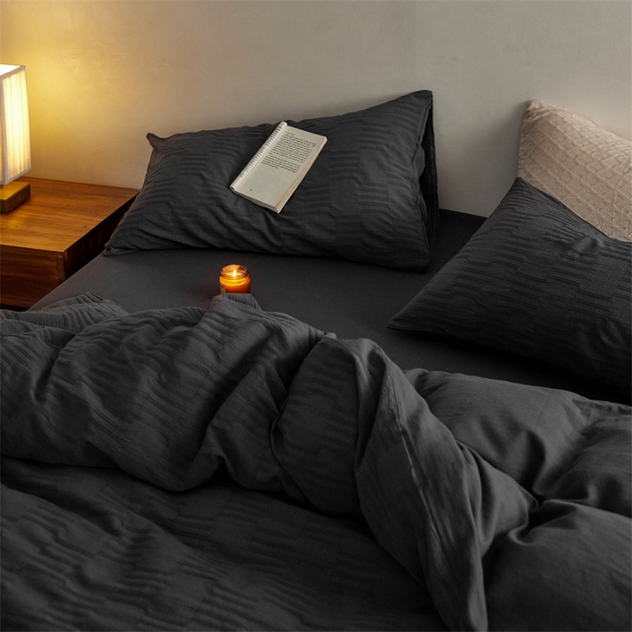 91家纺网 家纺一手货源 找家纺 （总）梦享生活家居 2024新款提花四件套-侘寂风