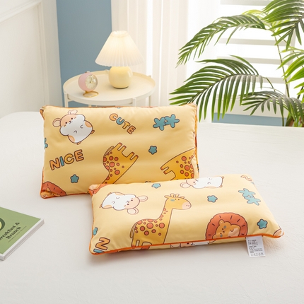 萌番宝 2023新款全棉儿童60支枕芯枕套午睡枕A类双面枕 密西西比黄