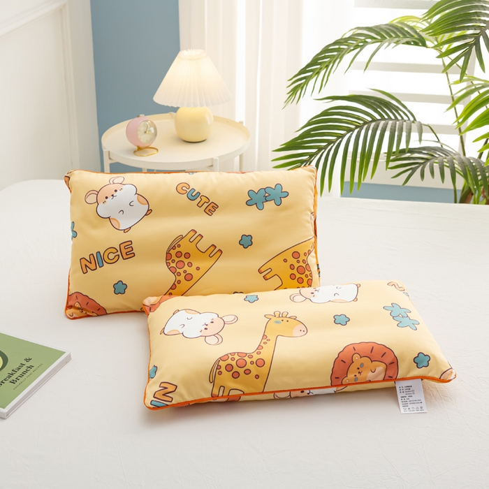 91家纺网 家纺一手货源 找家纺 萌番宝 2023新款全棉儿童60支枕芯枕套午睡枕A类双面枕 密西西比黄