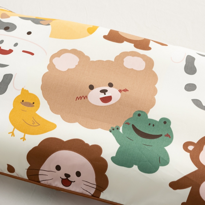 91家纺网 家纺一手货源 找家纺 萌番宝 2023新款全棉儿童60支枕芯枕套午睡枕A类双面枕 东非草原