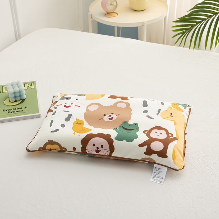 91家纺网 家纺一手货源 找家纺 萌番宝 2023新款全棉儿童60支枕芯枕套午睡枕A类双面枕 东非草原