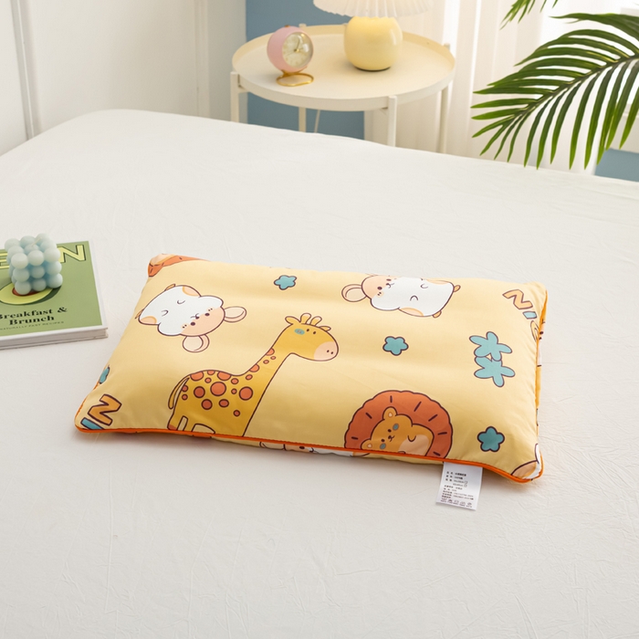 91家纺网 家纺一手货源 找家纺 萌番宝 2023新款全棉儿童60支枕芯枕套午睡枕A类双面枕 密西西比黄